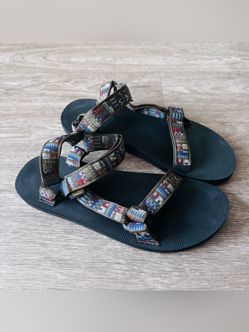 Teva Original Geo Mashup Olive Mens 13